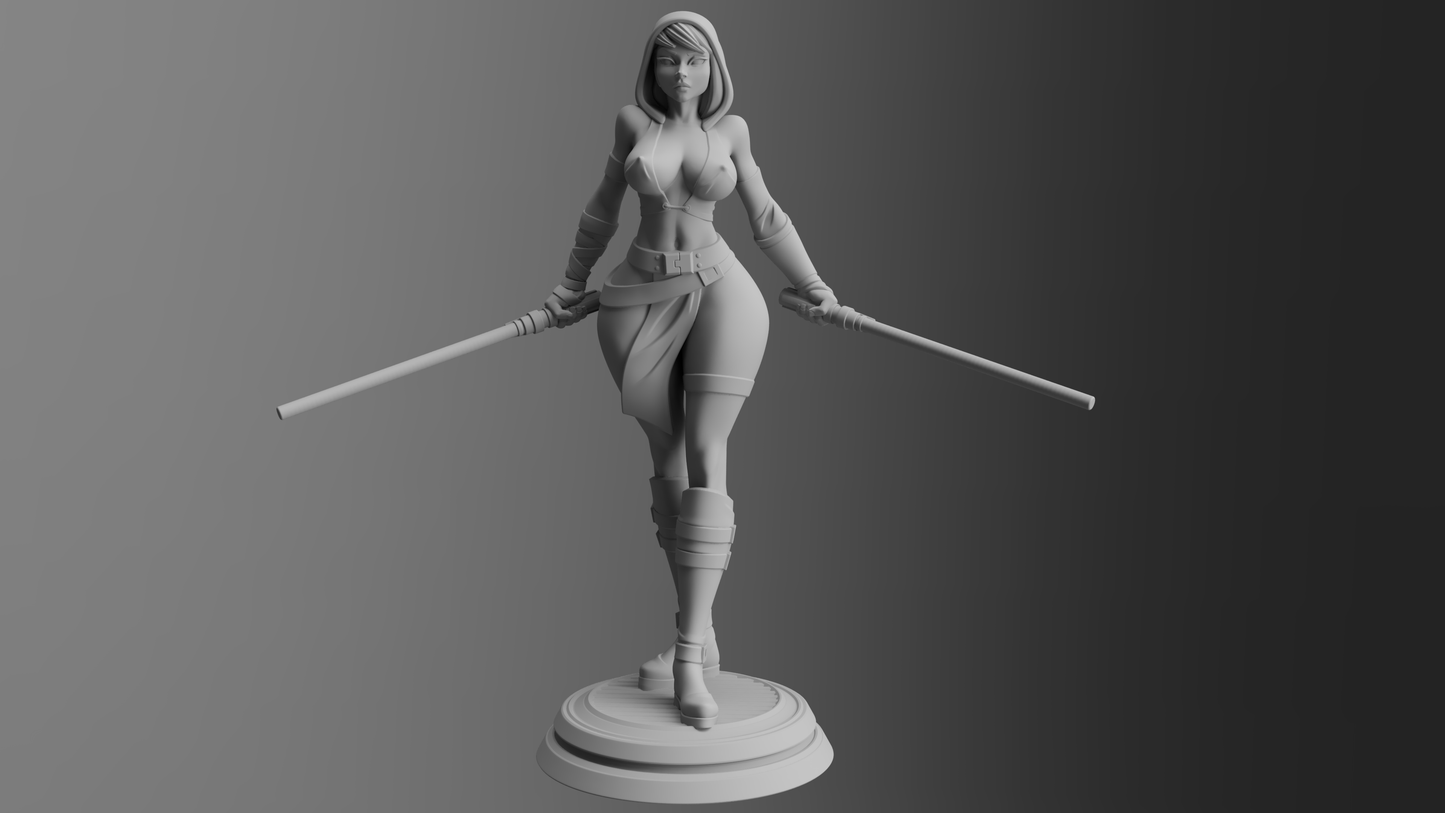 JEDI GIRL Resin Model Kit By Digital Dark Pinups 18+