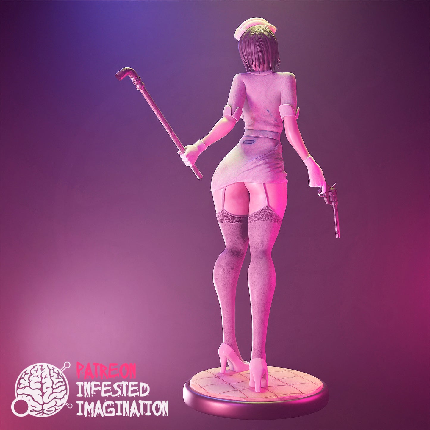 SILENT HILL SEXY NURSE PRINTABLE READY SCULPT - Infested Imagination