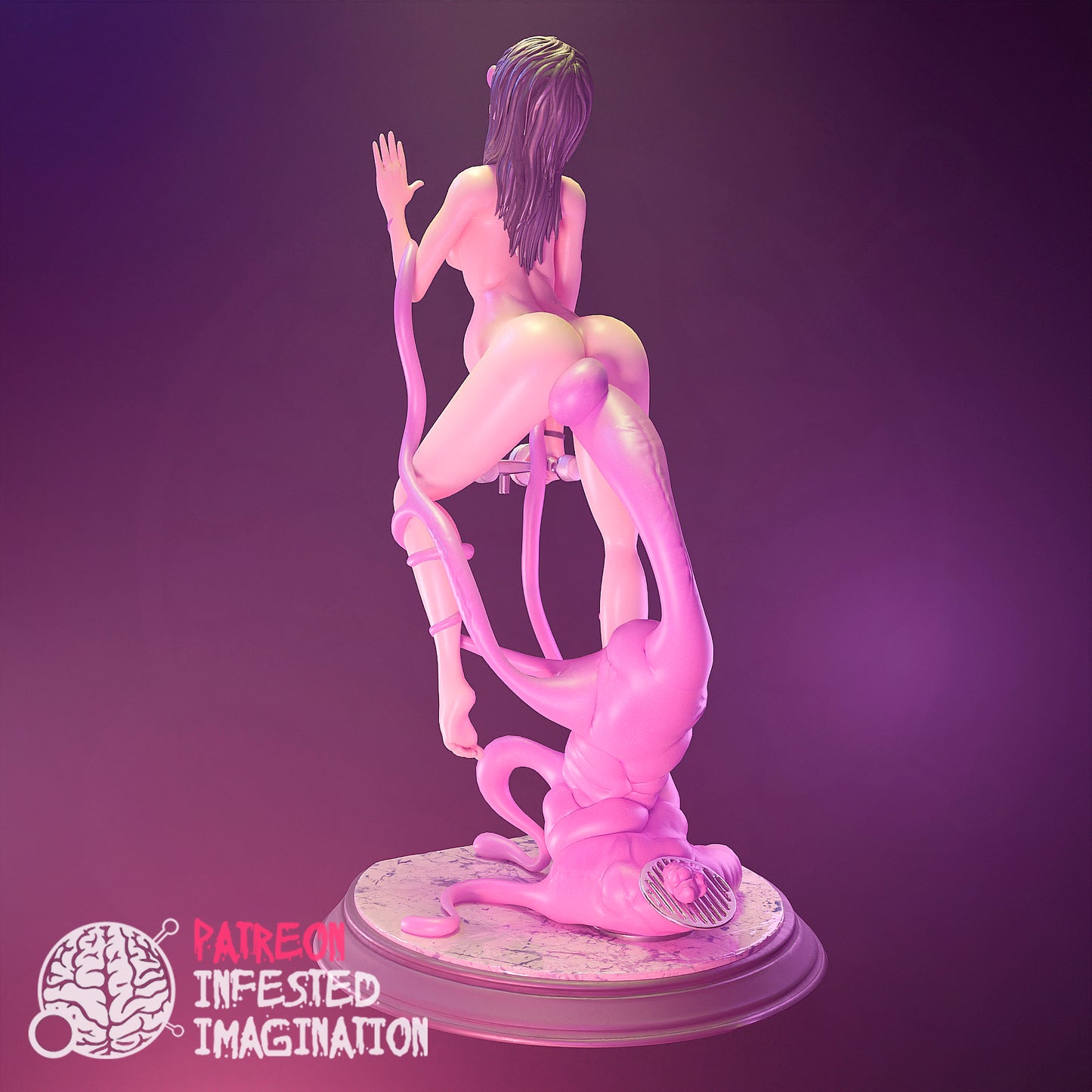 ANIME GIRL GETTING FILLED BY TENTACLES IN THE SHOWER - Infested Imagination