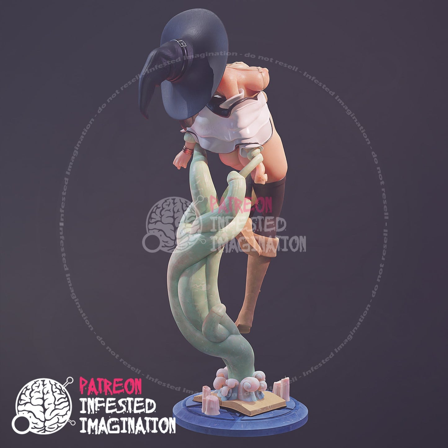 HENTAI WITCH CONJURING TENTACLES SPELL - Infested Imagination