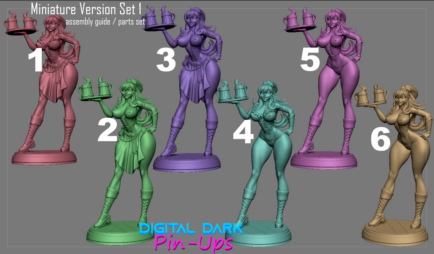 Tavern Barmaid Girl Model Kit By Digital Dark Pinups 18+