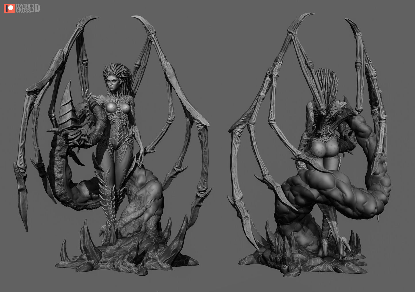 Kerrigan Queen of Blades - Starcraft Resin 3D Printed Model by Nomnom Figures