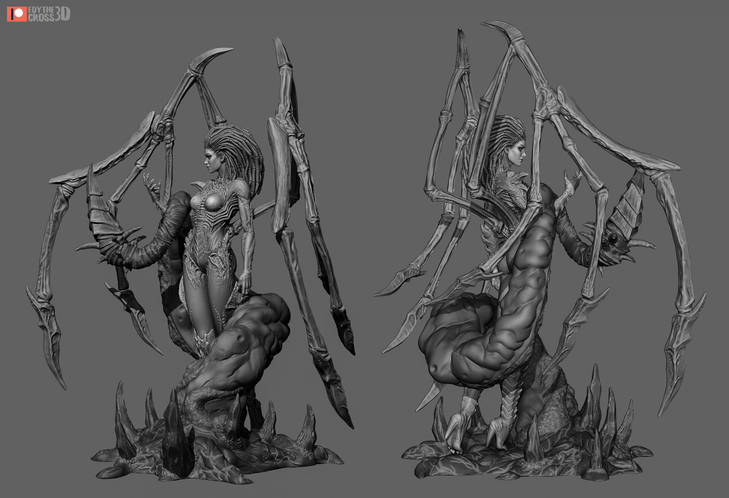 Kerrigan Queen of Blades - Starcraft Resin 3D Printed Model by Nomnom Figures