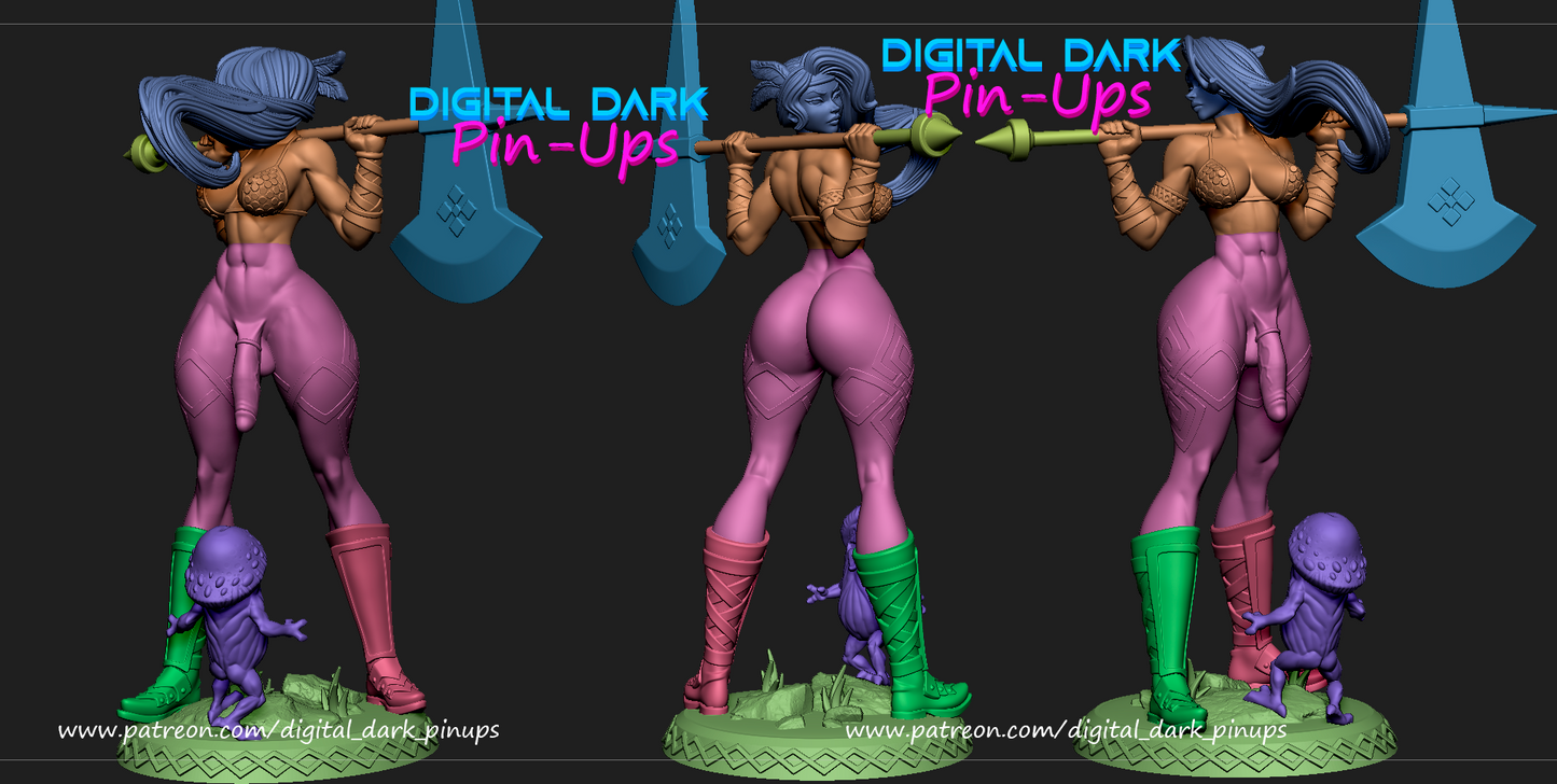 Amazon Warrior Model Kit By Digital Dark Pinups 18+