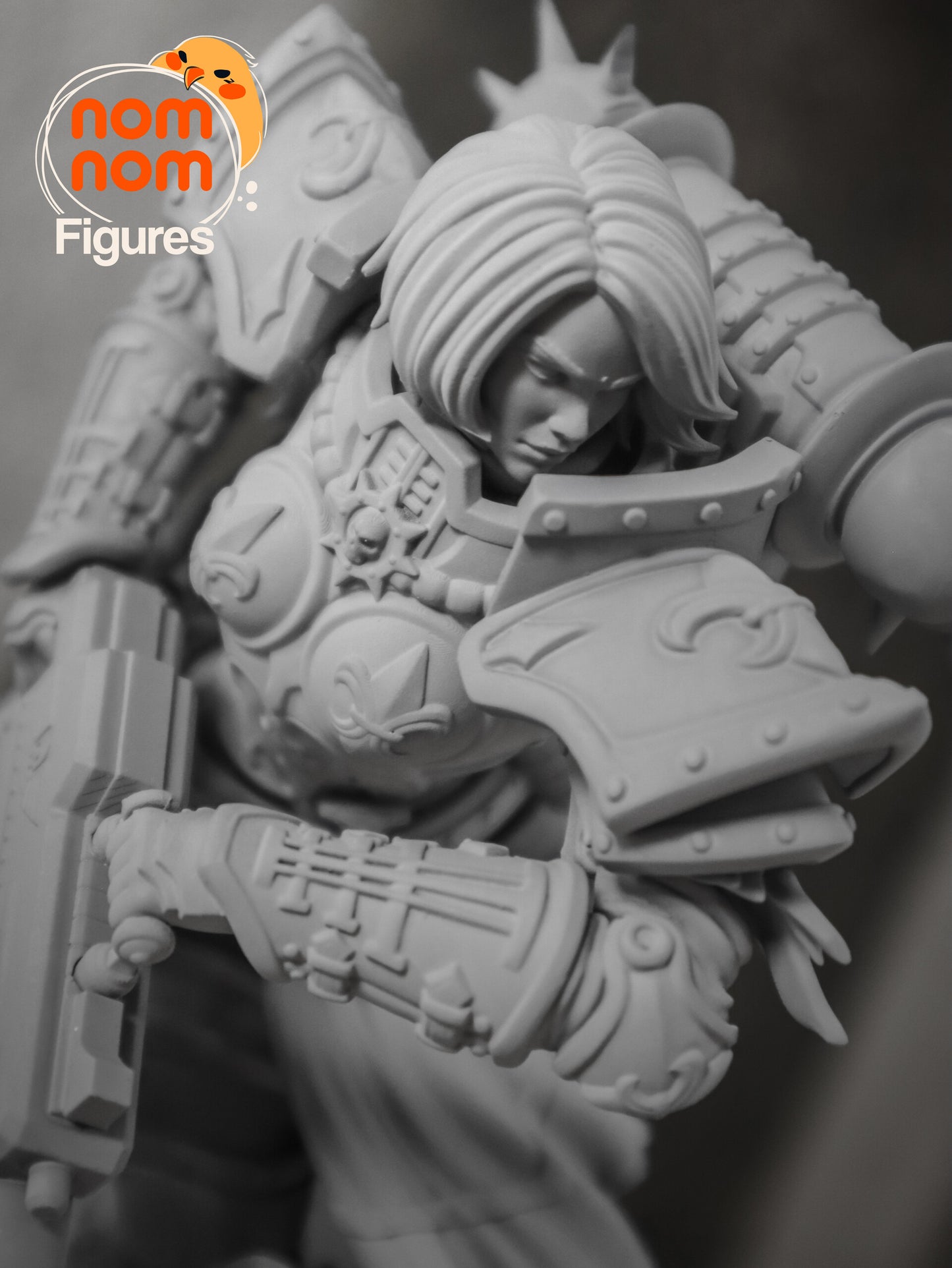 Warhammy Waifu 3D Printed Model by Nomnom Figures