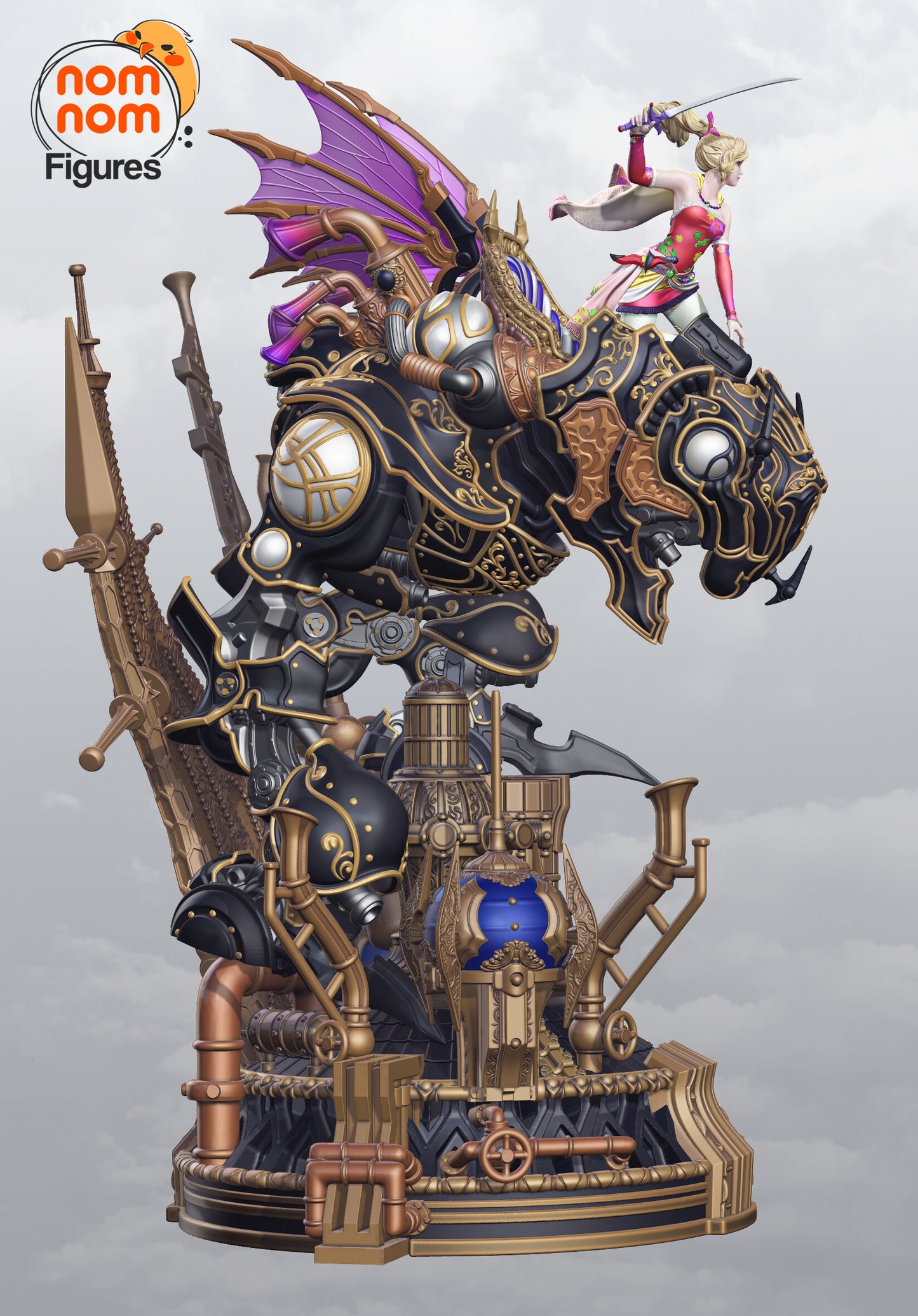 Terra with Magitek from Final Fantasy 3D Printed Fanmade Model by Nomnom Figures