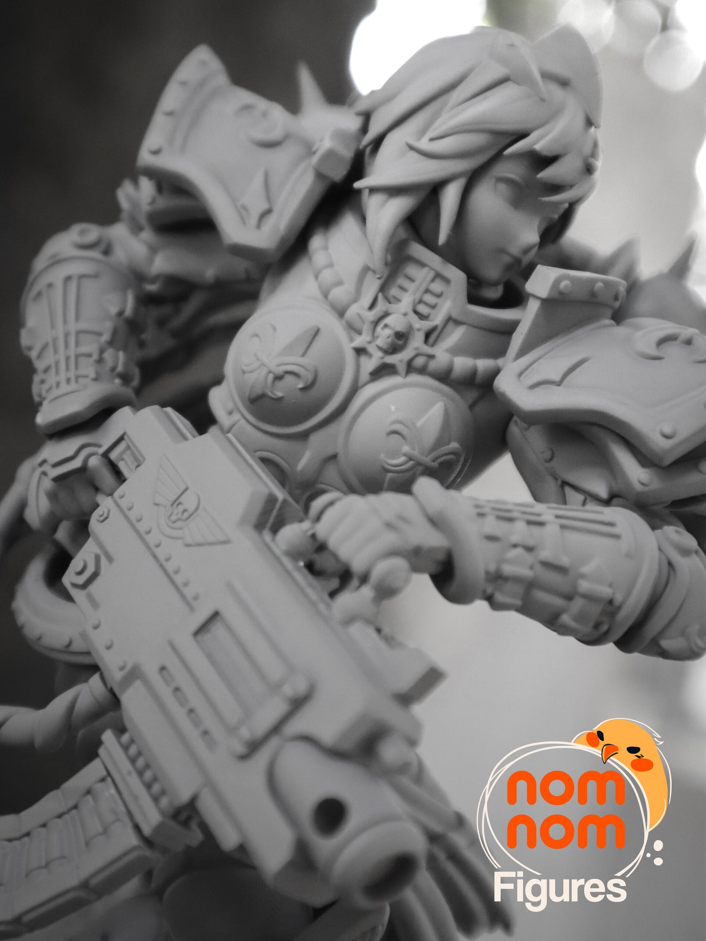 Warhammy Waifu 3D Printed Model by Nomnom Figures