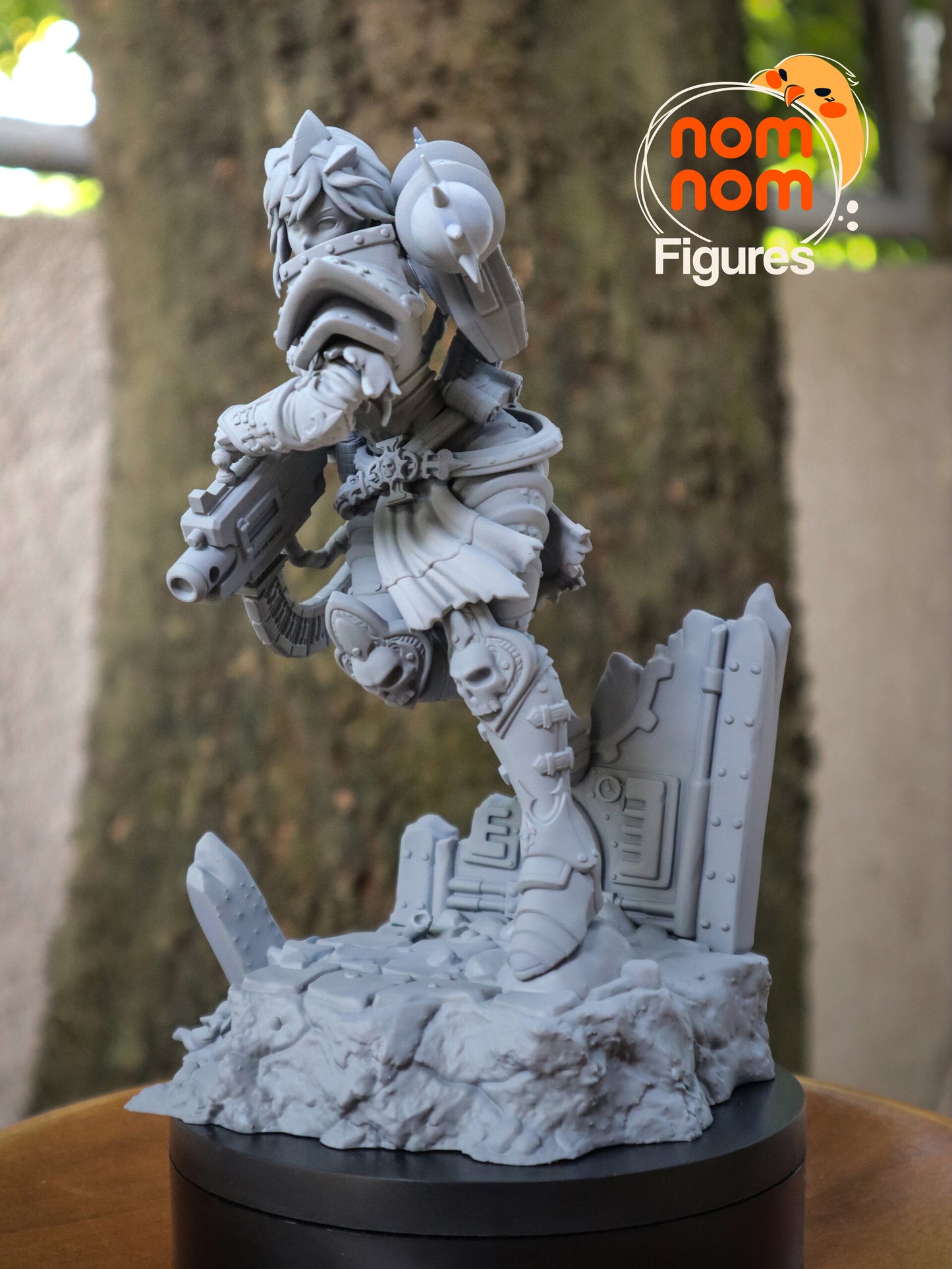 Warhammy Waifu 3D Printed Model by Nomnom Figures