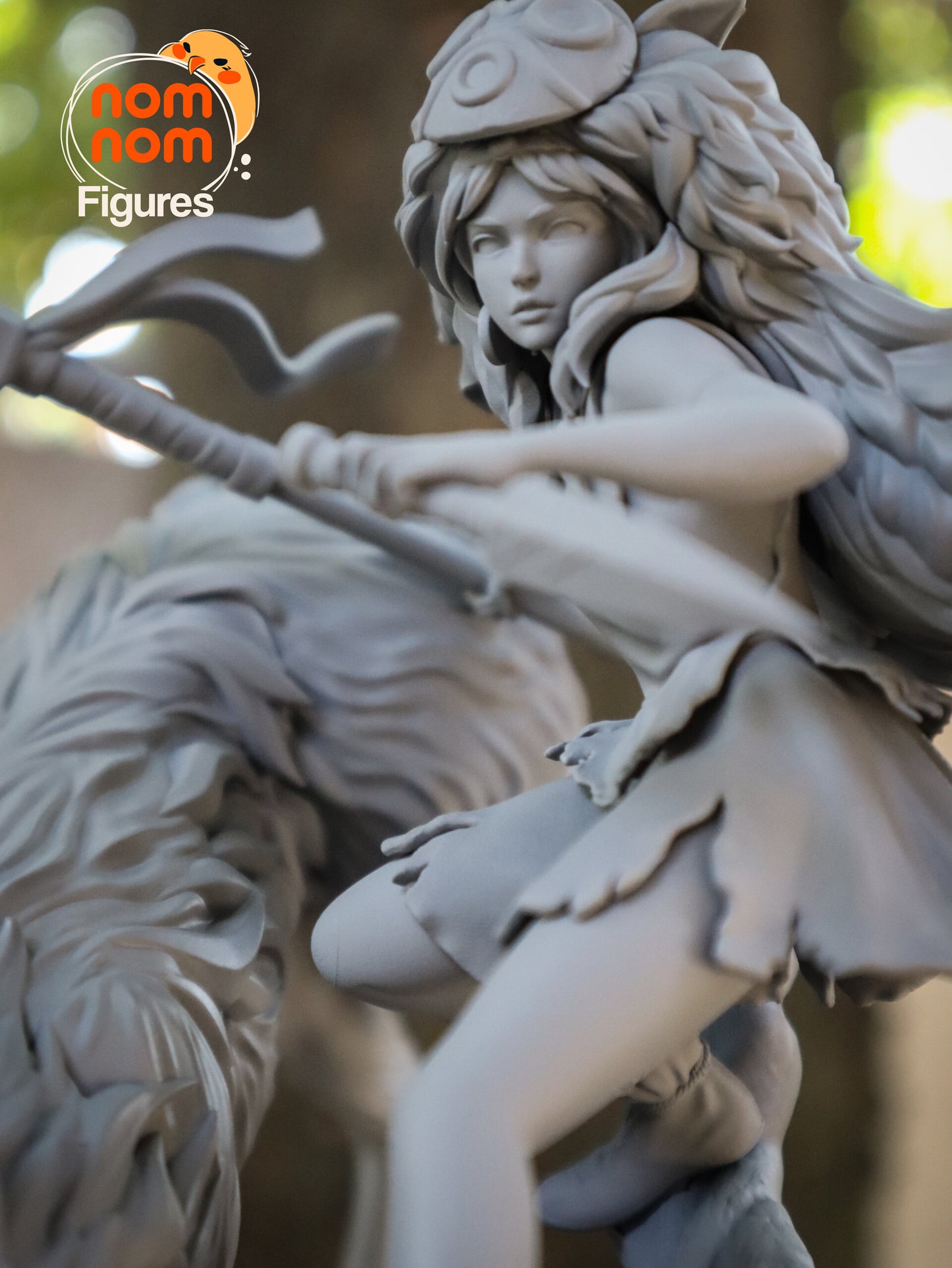 Princess Mononoke 3D Printed Model by Nomnom Figures