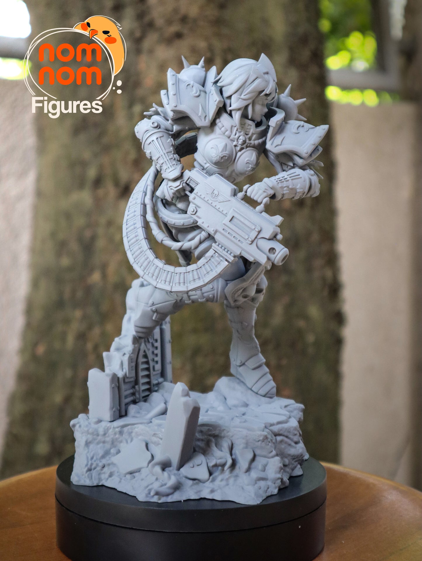 Warhammy Waifu 3D Printed Model by Nomnom Figures