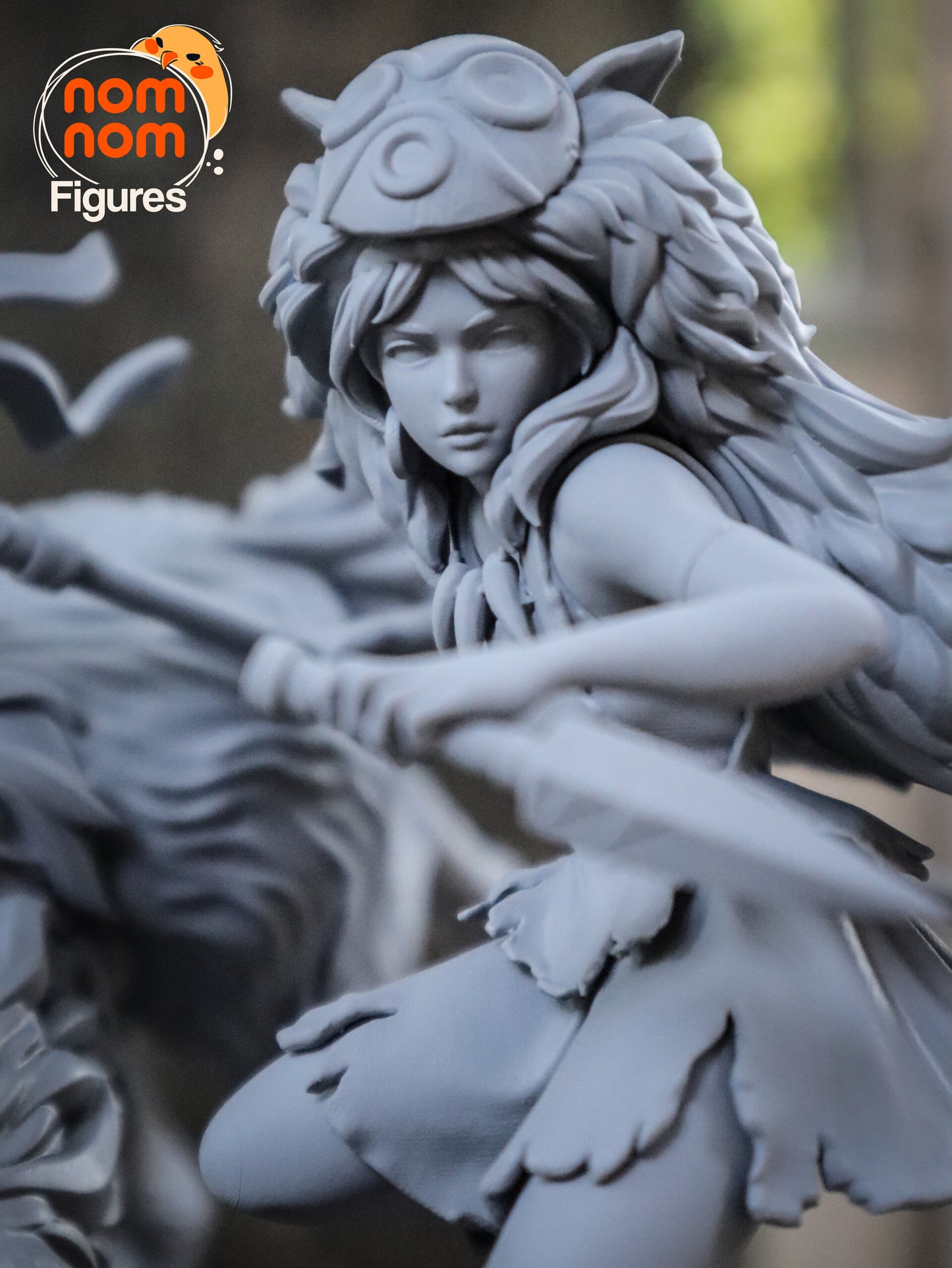 Princess Mononoke 3D Printed Model by Nomnom Figures