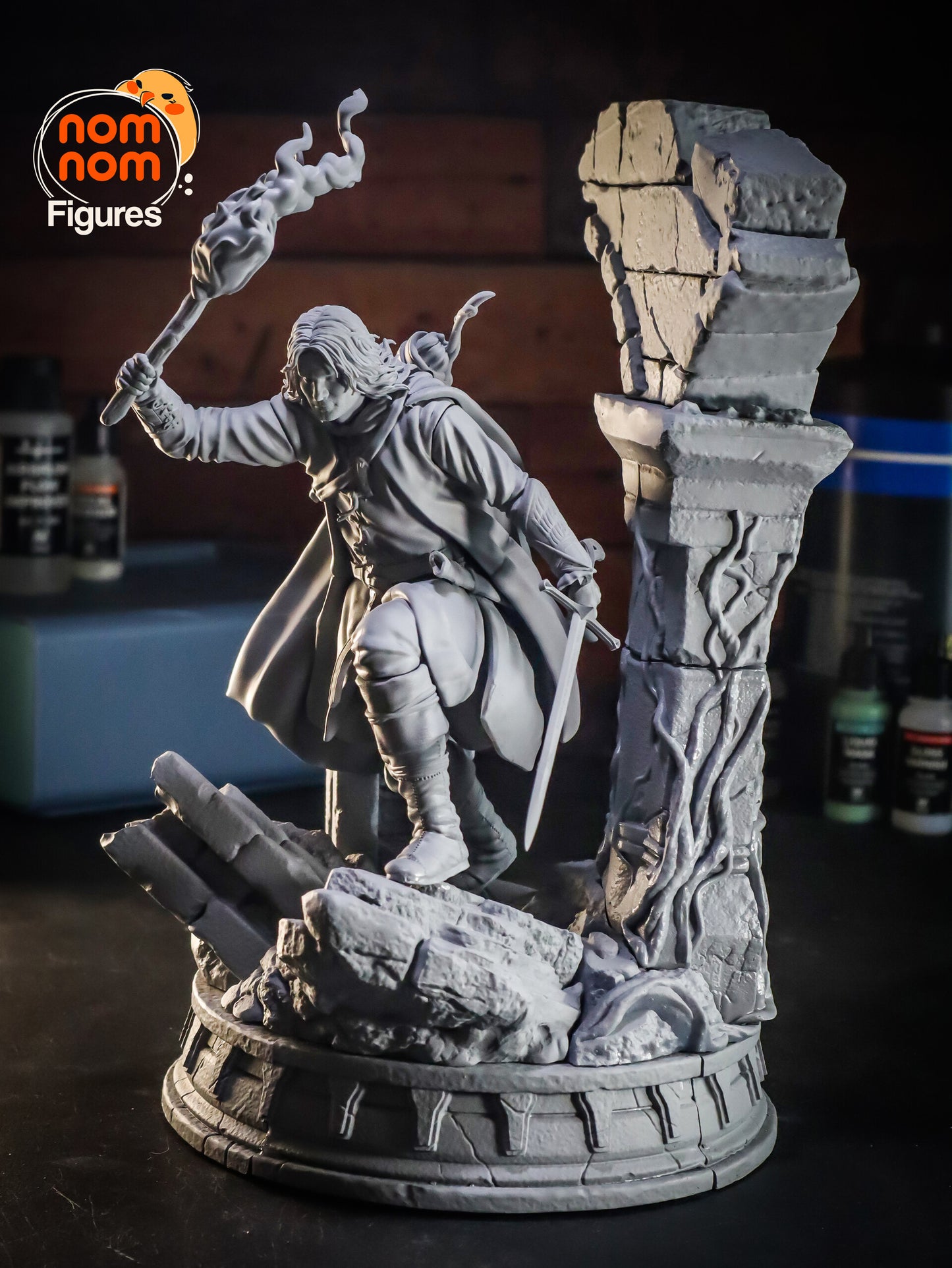 Aragorn - Lord of the Rings 3D Printed Fanmade Model by Nomnom Figures