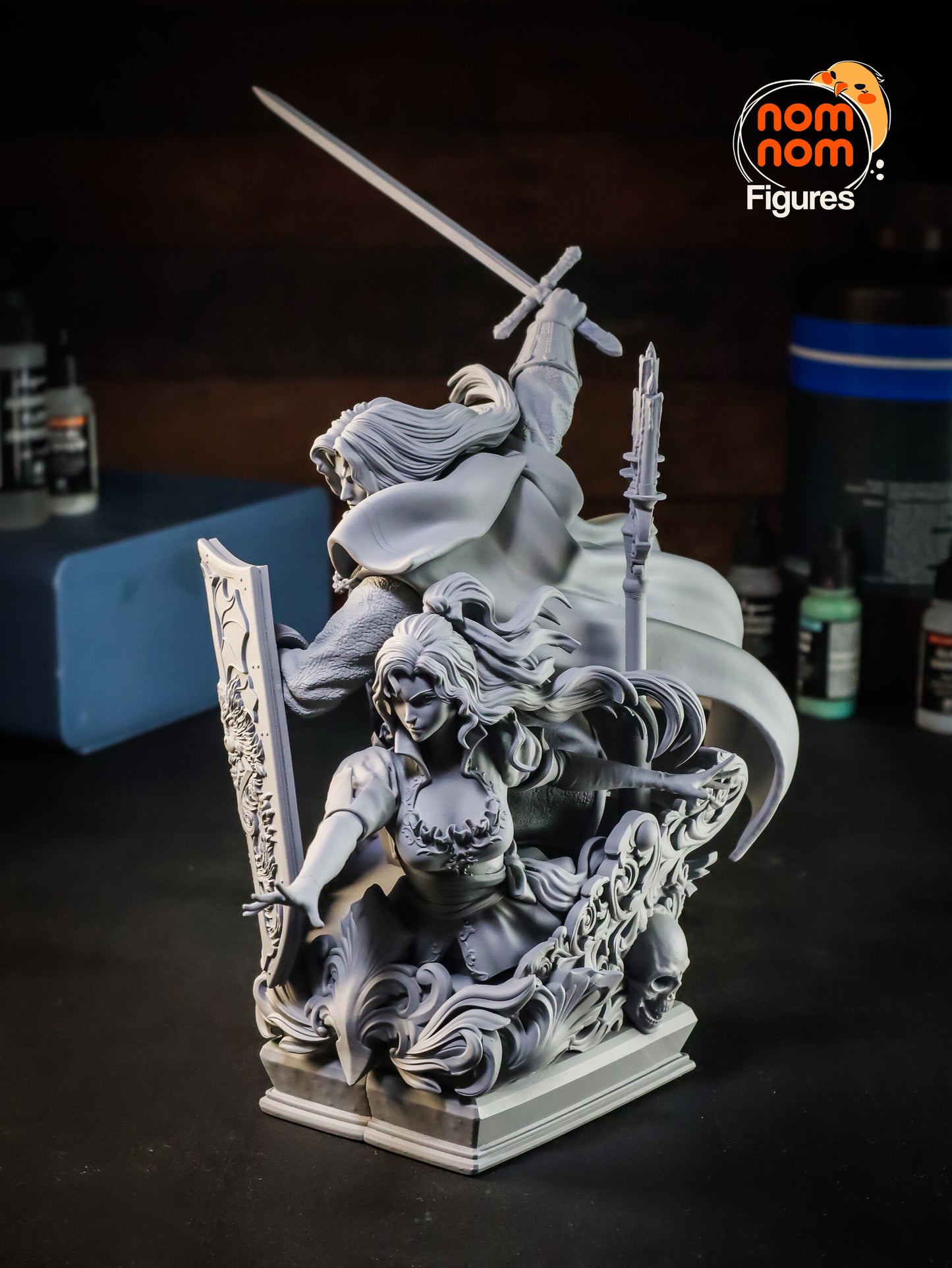 Alucard x Maria - Castlevania Symphony of the Night 3D Printed Model by Nomnom Figures
