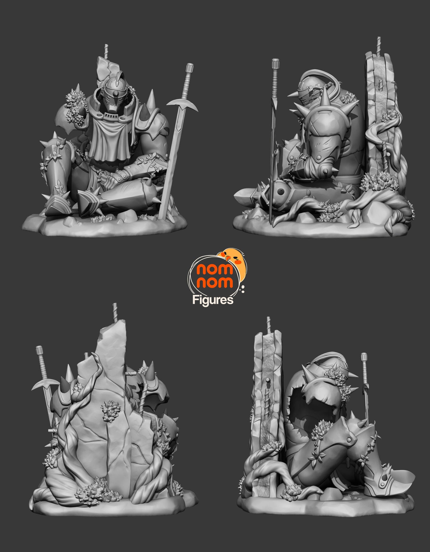 Alphonse - Fullmetal Alchemist 3D Printed Fanmade Model by Nomnom Figures