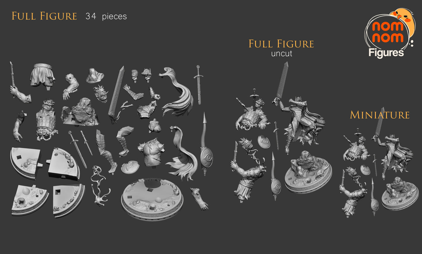 Guts - Berserk - Version 1 3D Printed Fanmade Model by Nomnom Figures
