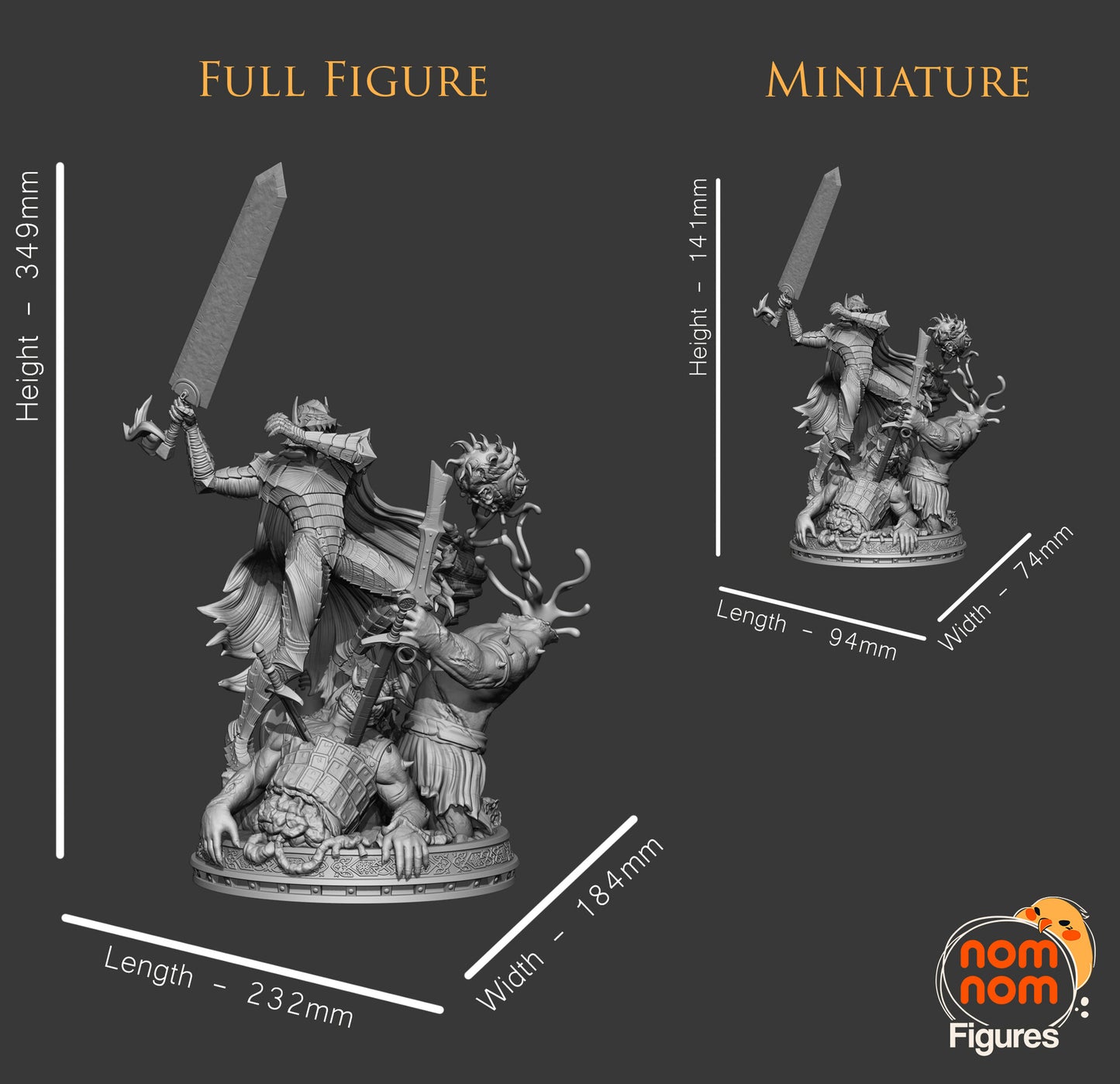 Guts - Berserk - Version 1 3D Printed Fanmade Model by Nomnom Figures
