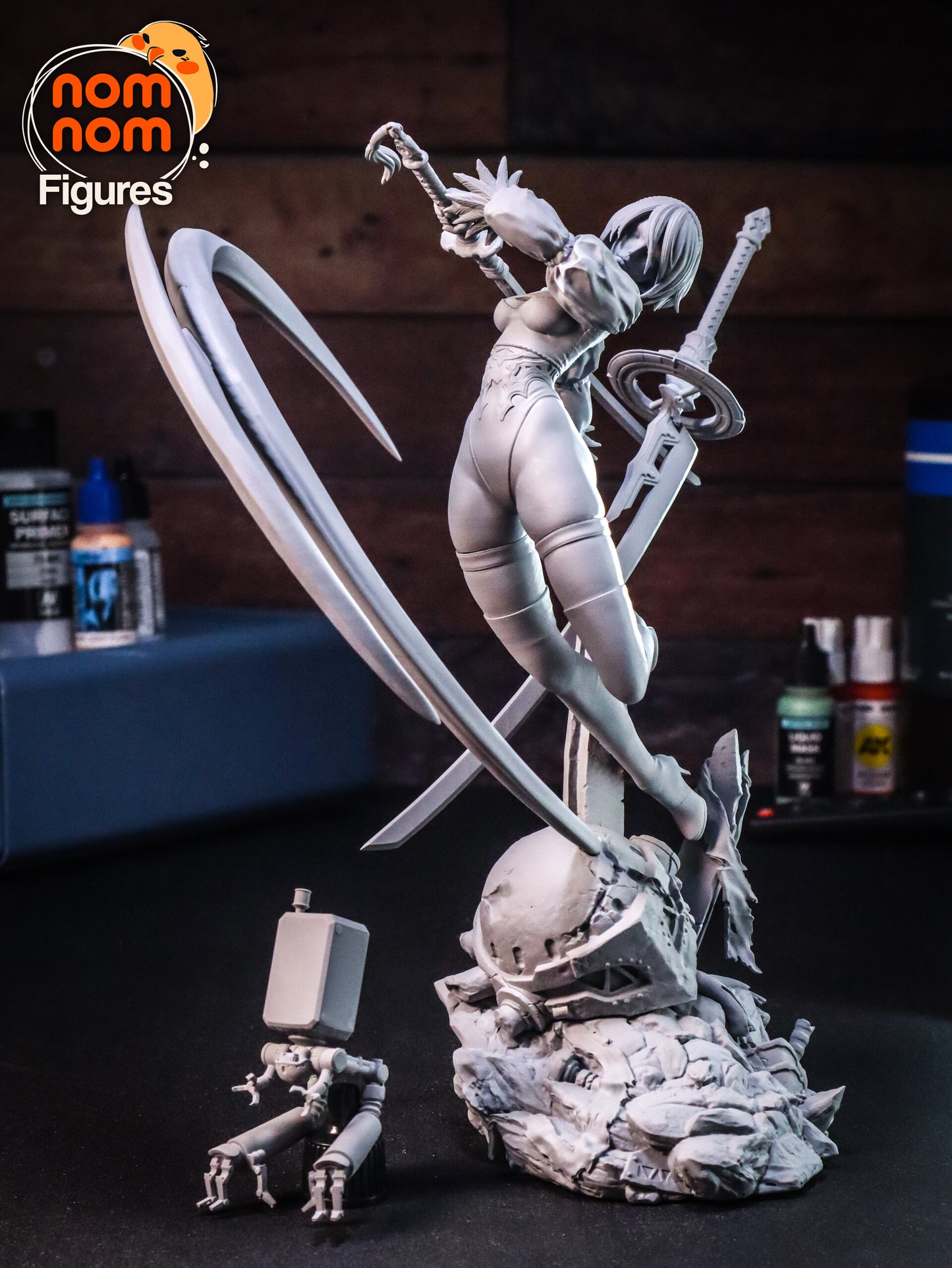 2b - Nier Automata 3D Printed Fanmade Model by Nomnom Figures