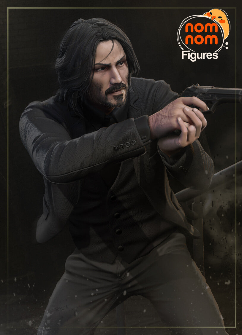 John Wick 3D Printed Model by Nomnom Figures