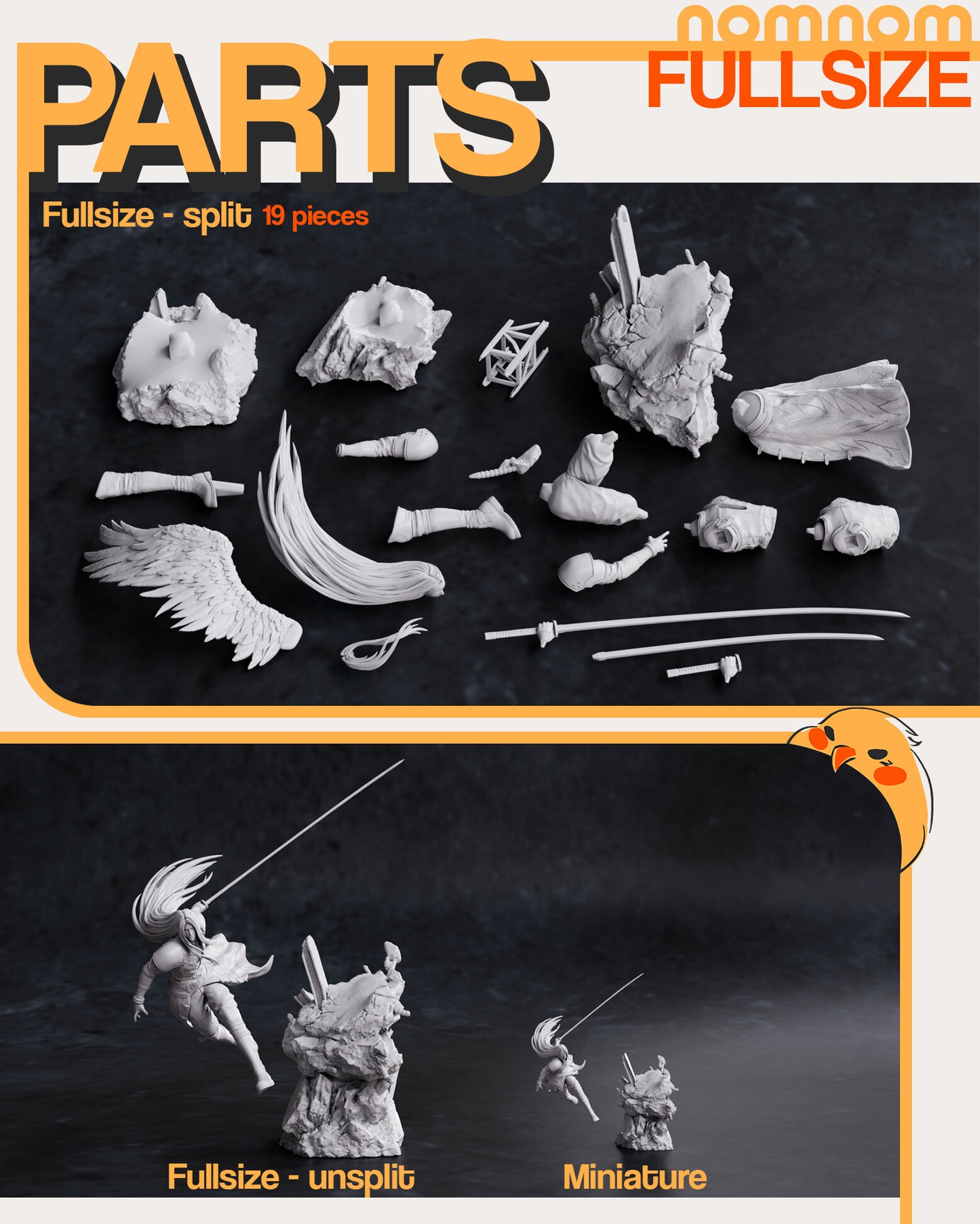 Sephiroth - Final Fantasy VII 3D Printed Fanmade Model by Nomnom Figures