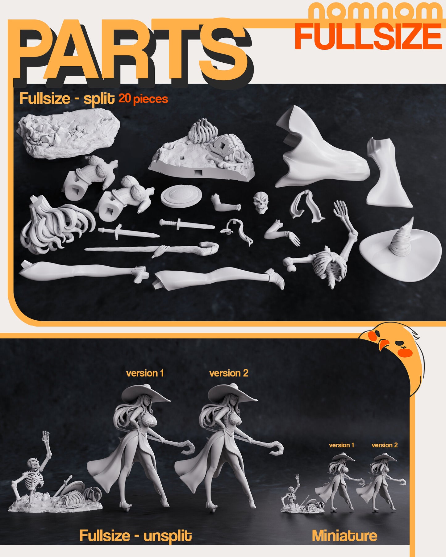 Sorceress - Dragon's Crown 3D Printed Model by Nomnom Figures