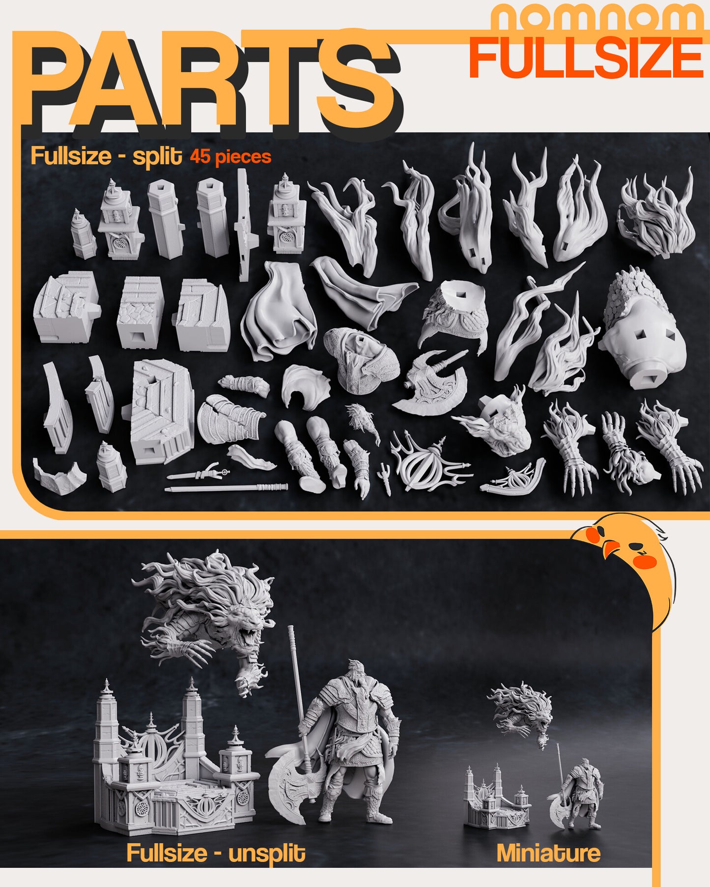 Godfrey - The First Elden Lord - Elden Ring 3D Printed Fanmade Model by Nomnom Figures