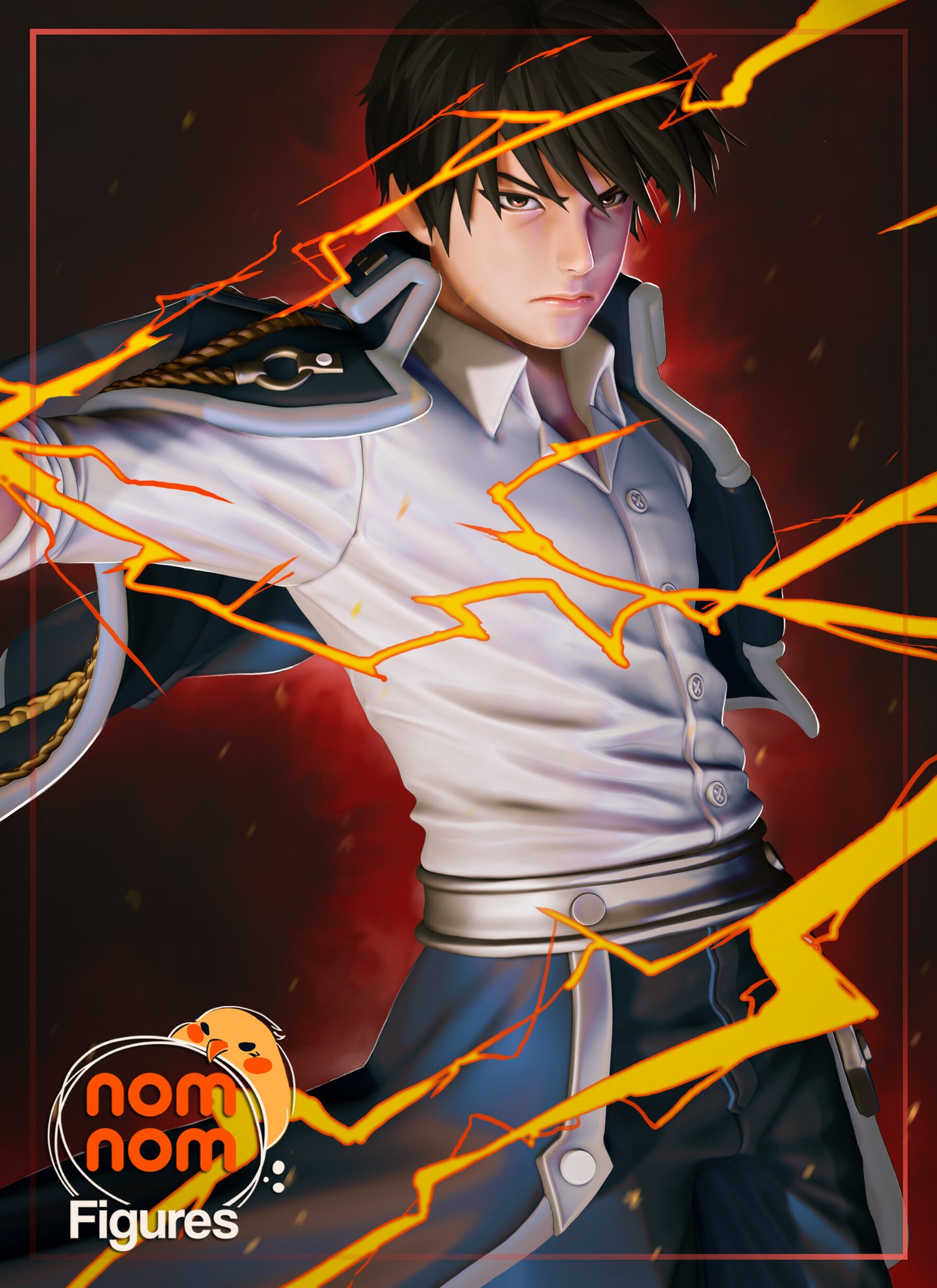Roy Mustang - Fullmetal Alchemist 3D Printed Fanmade Model by Nomnom Figures
