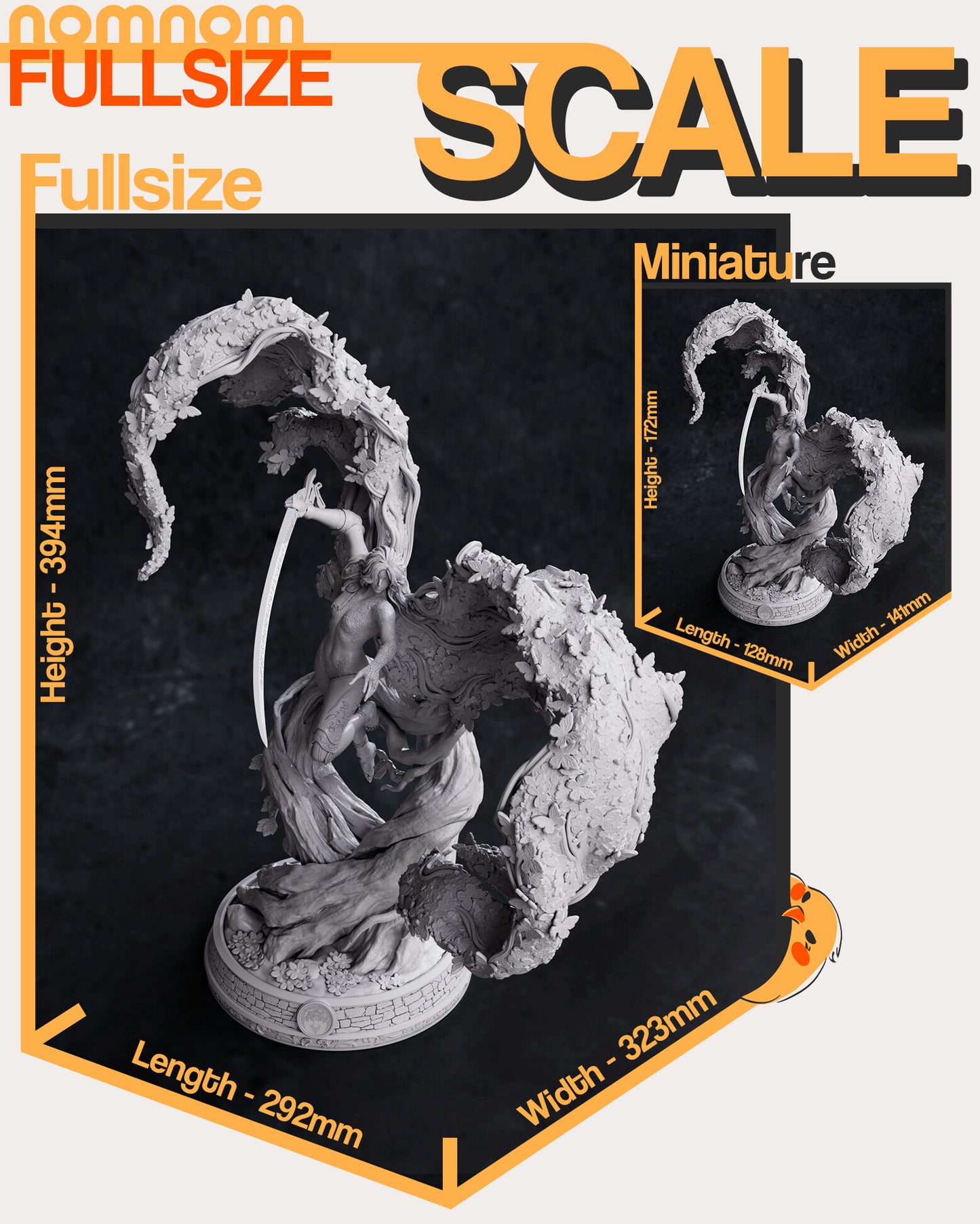 Malenia Goddess of Rot 3D Printed Model by Nomnom Figures