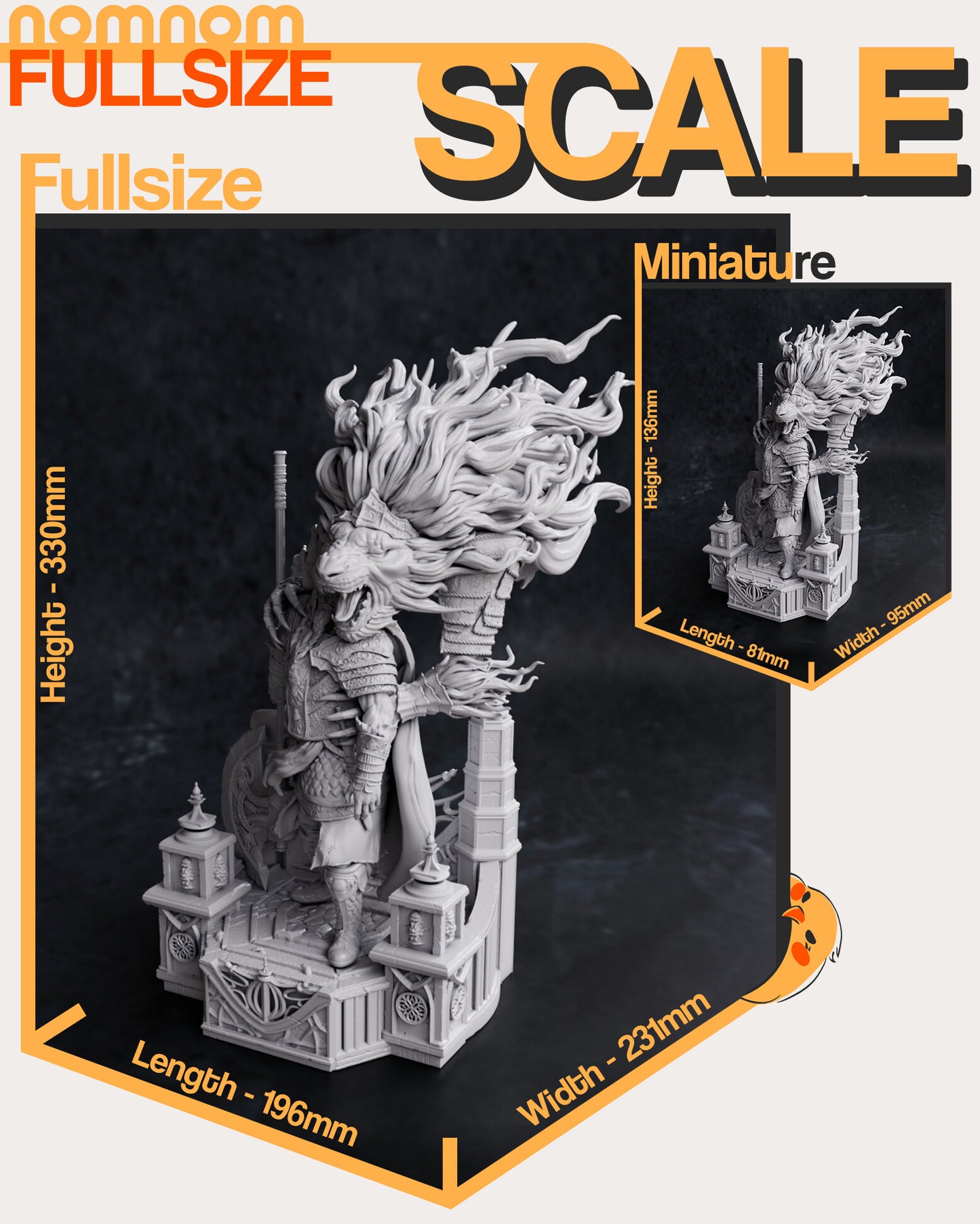 Godfrey - The First Elden Lord - Elden Ring 3D Printed Fanmade Model by Nomnom Figures