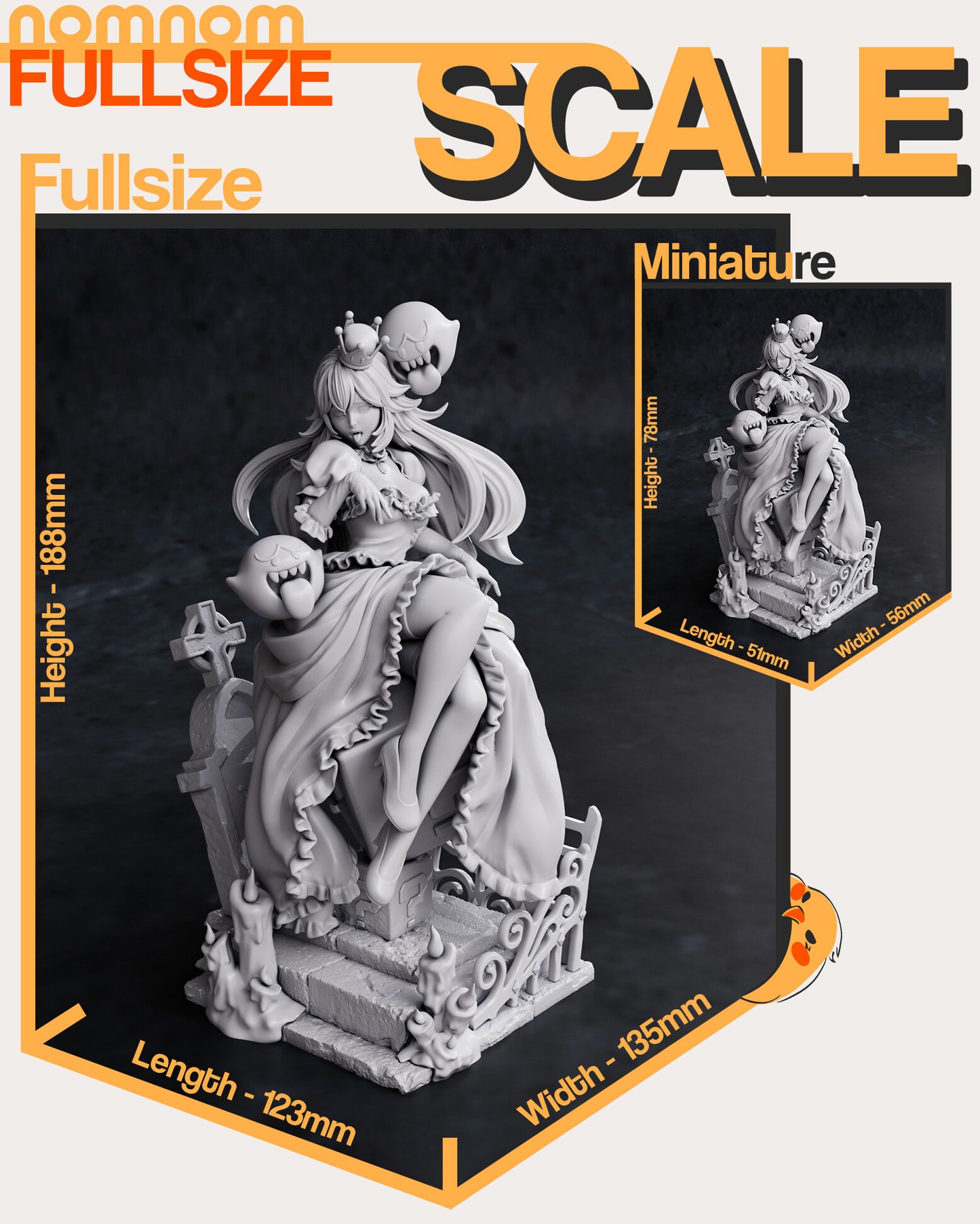 Booette - Super Mario 3D Printed Fanmade Model by Nomnom Figures