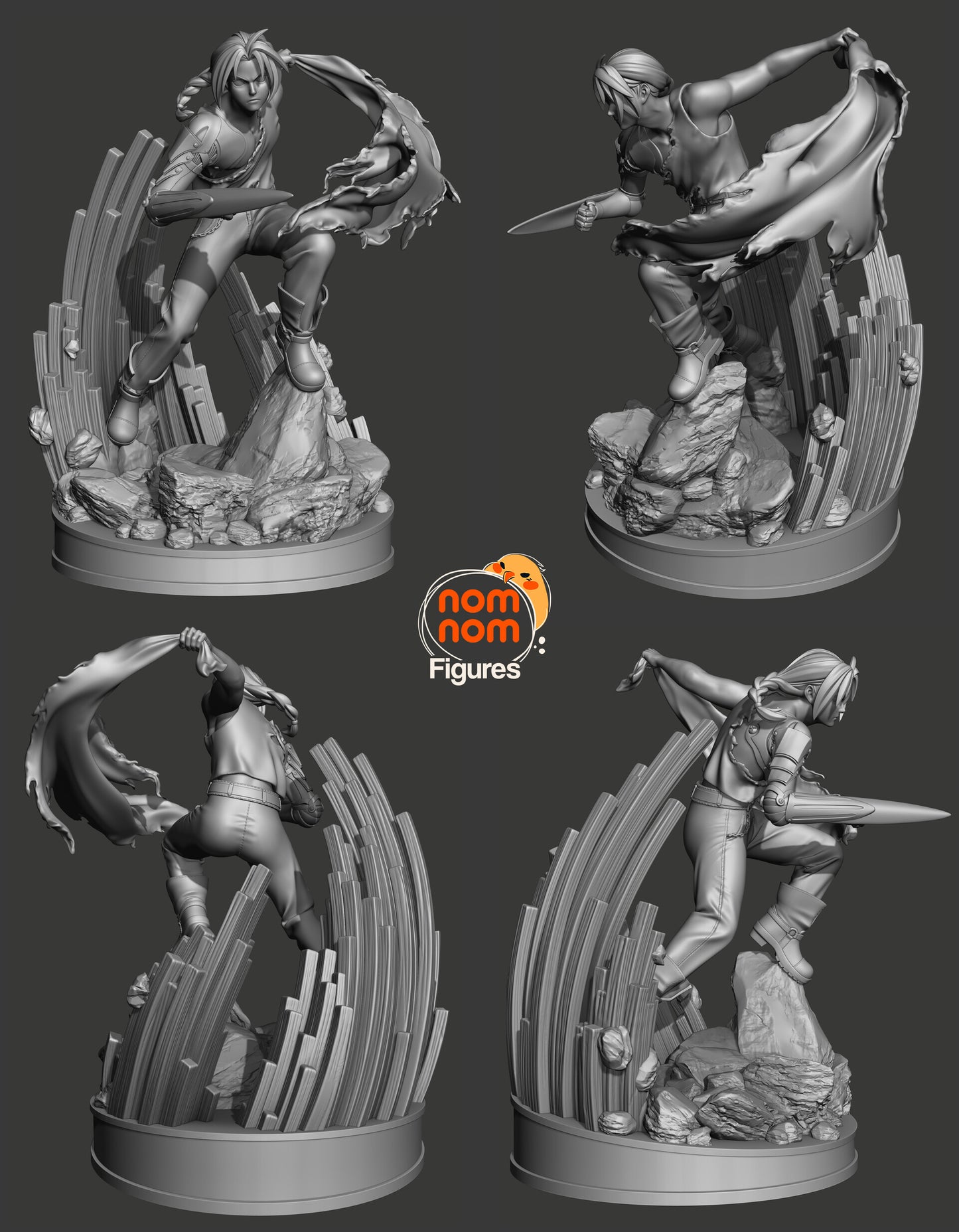 Edward Elric - Full Metal Alchemist Printed Model by Nomnom Figures