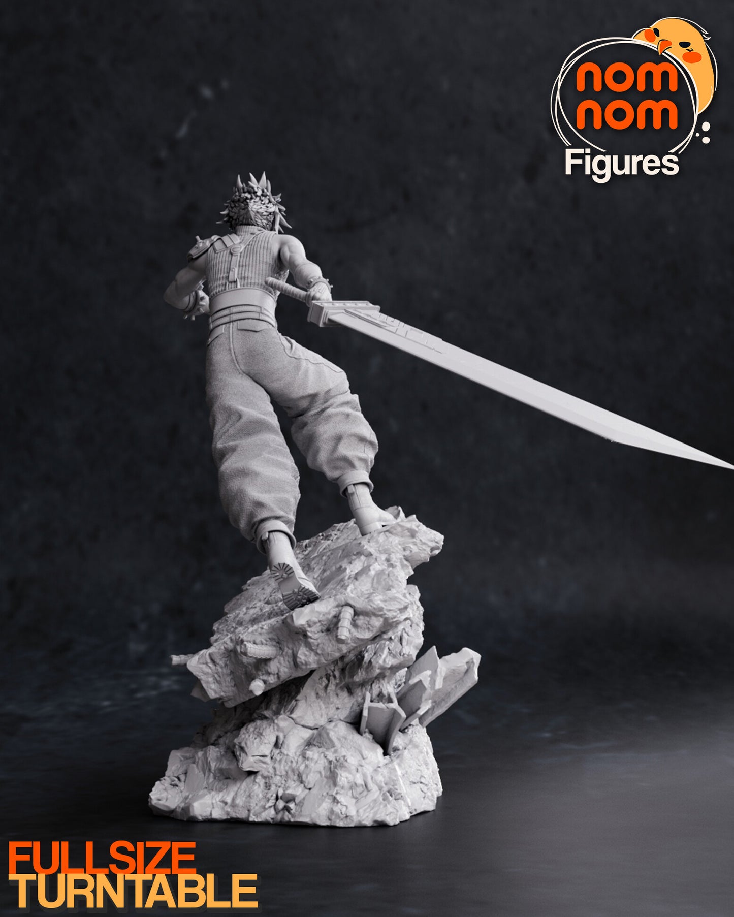 Cloud Strife- Final Fantasy VII 3D Printed Fanmade Model by Nomnom Figures