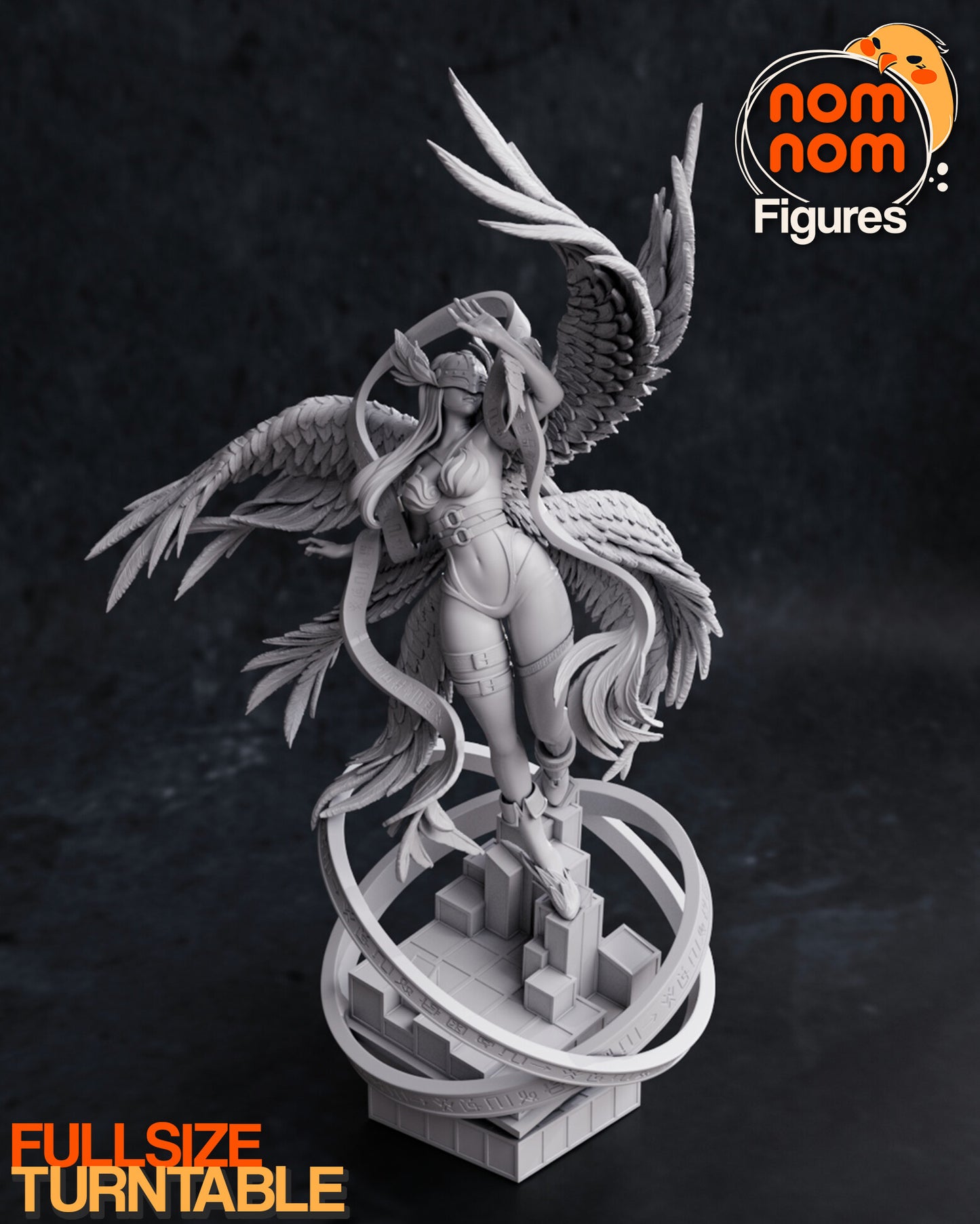 Angewomon - Digimon 3D Printed Fanmade Model by Nomnom Figures