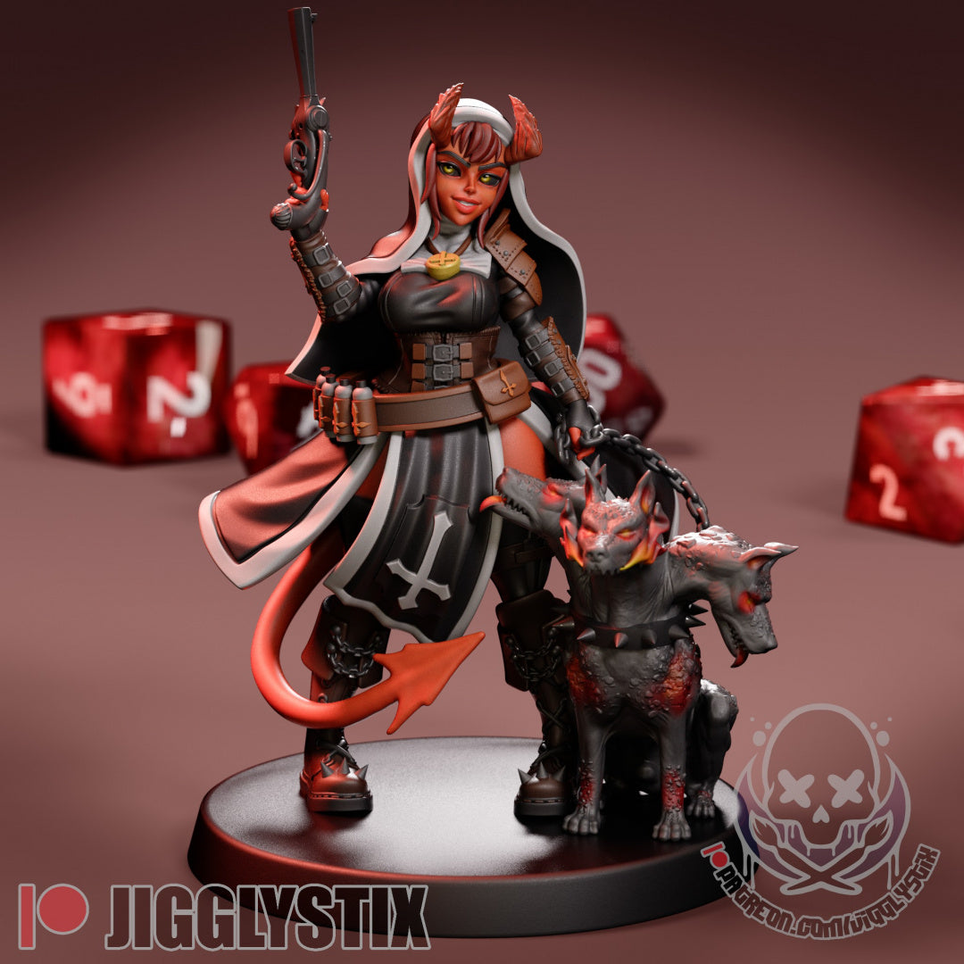 Tiefling Battle Cleric By JigglyStix