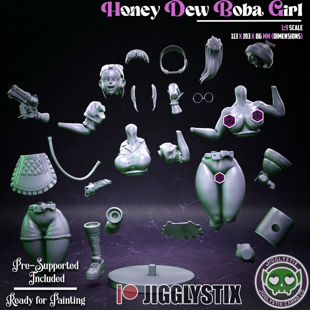 Honey Dew Boba Girl By JigglyStix