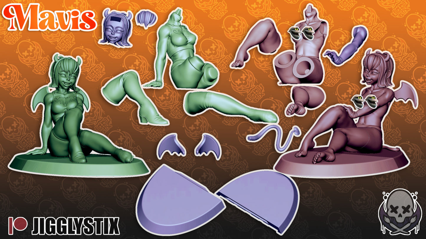 Lounging Vampire Girl By JigglyStix