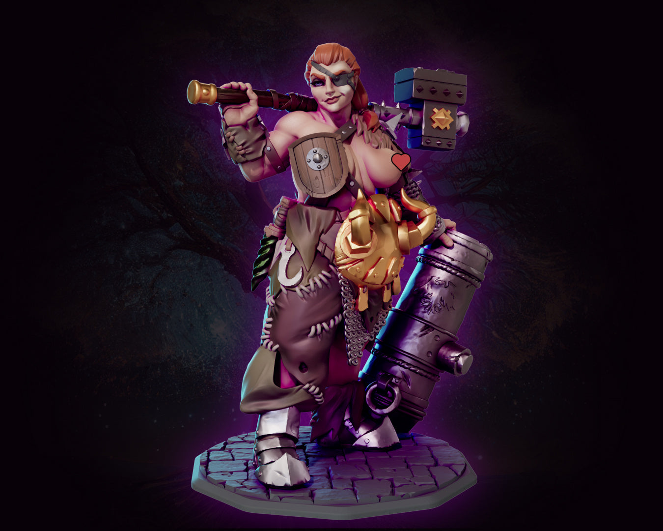 Drunga Smallgut the female Ogre by Gaz Minis