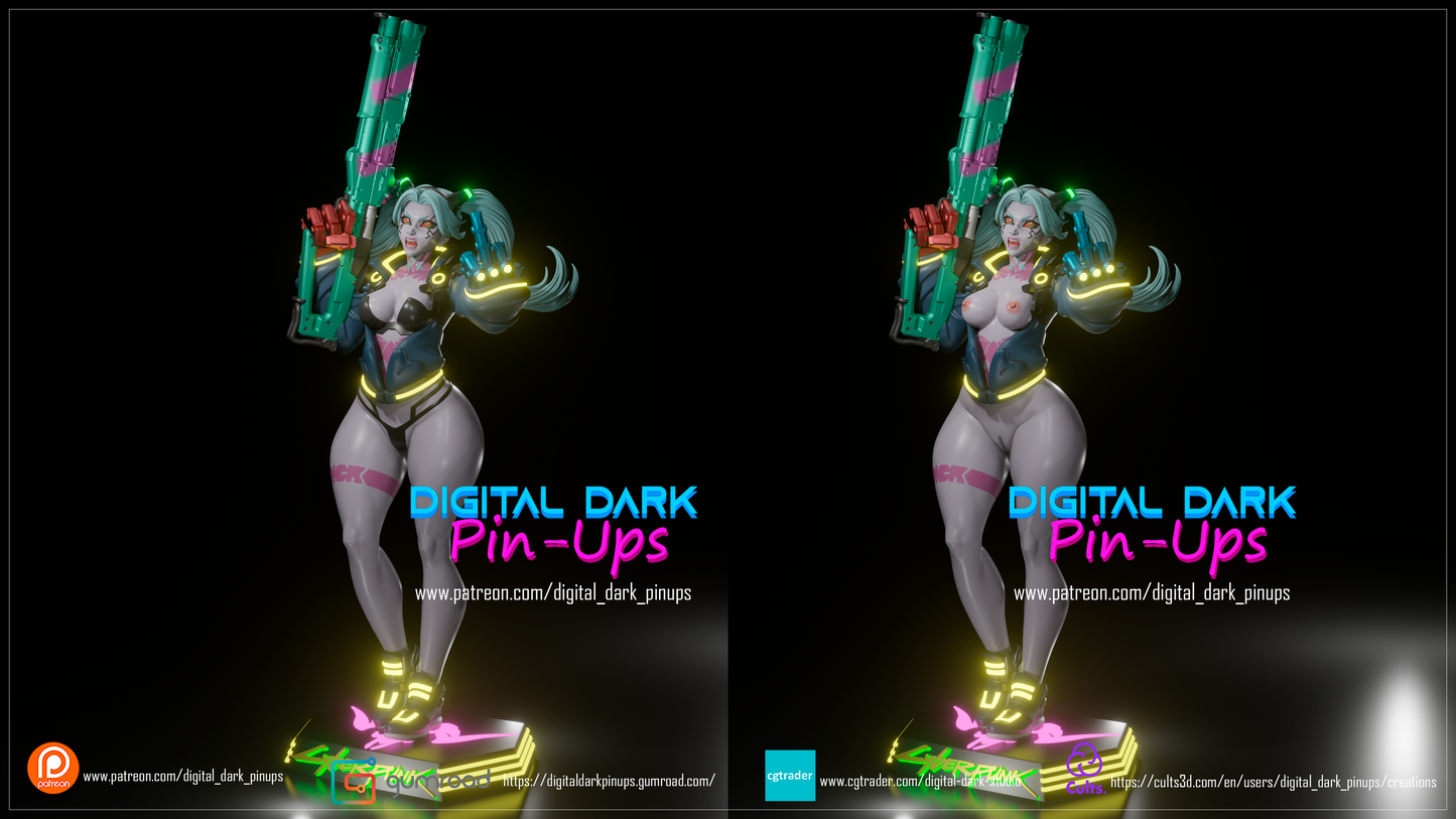 Rebecca (Cyberpunk: Edgerunners) - Model Kit By Digital Dark Pinups 18+