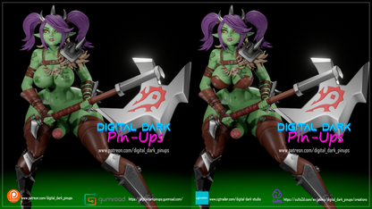 Orc Girl Model Kit By Digital Dark Pinups 18+