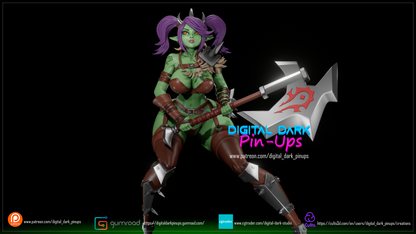 Orc Girl Model Kit By Digital Dark Pinups 18+