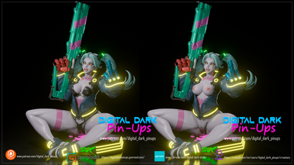 Rebecca (Cyberpunk: Edgerunners) - Model Kit By Digital Dark Pinups 18+