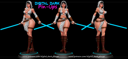 JEDI GIRL Resin Model Kit By Digital Dark Pinups 18+