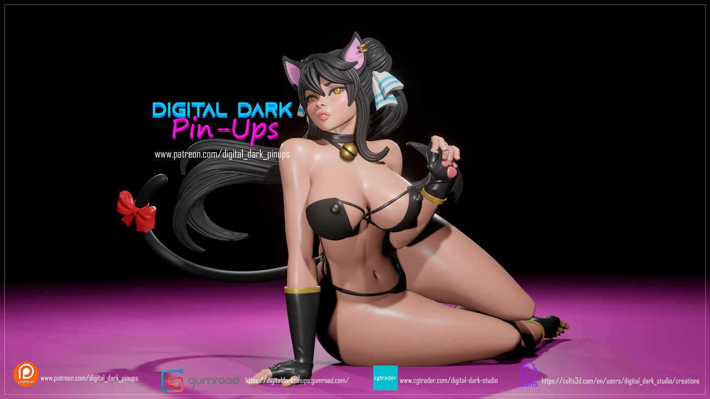 Furry Kitty (Nekomimi) By Digital Dark Pinups 18+