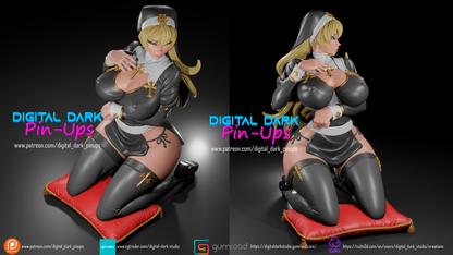 The Priestess Nun Model Kit By Digital Dark Pinups 18+