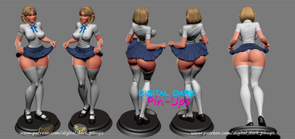 School Girl Zelda Model Kit By Digital Dark Pinups 18+