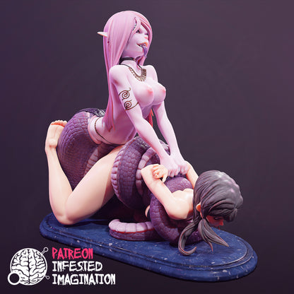 LAMIA TAKING A GIRL VICTIM HENTAI PORN SCULPT- Infested Imagination