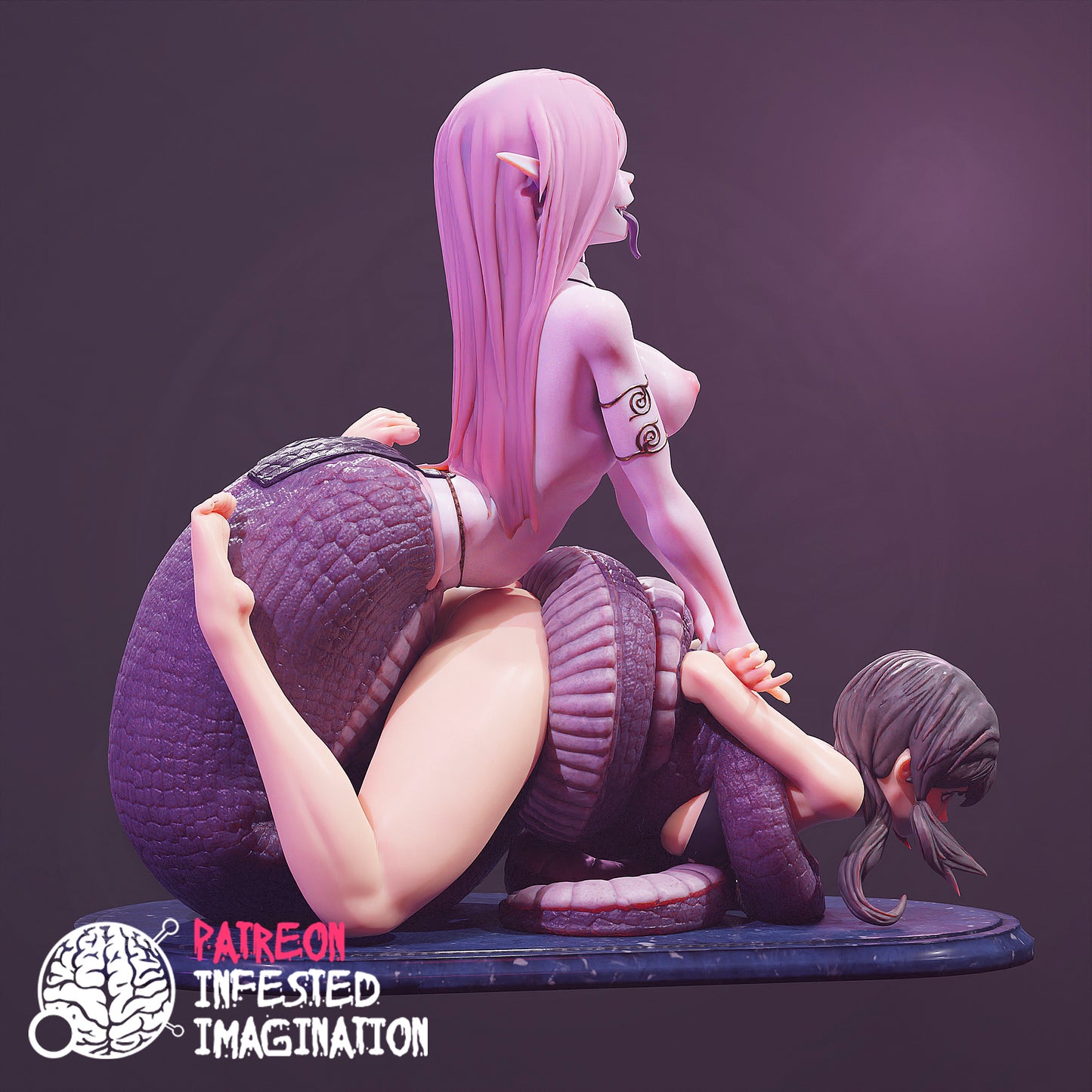 LAMIA TAKING A GIRL VICTIM HENTAI PORN SCULPT- Infested Imagination