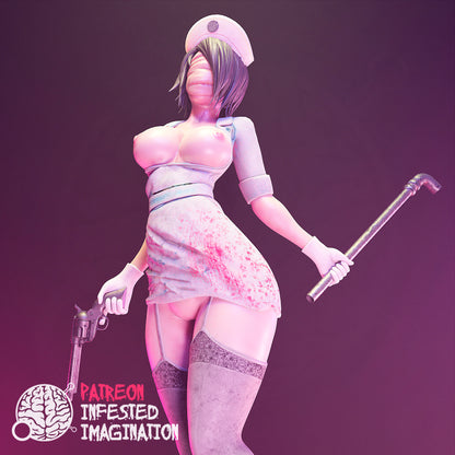 SILENT HILL SEXY NURSE PRINTABLE READY SCULPT - Infested Imagination