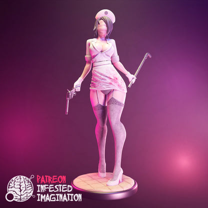 SILENT HILL SEXY NURSE PRINTABLE READY SCULPT - Infested Imagination