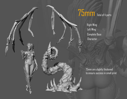 Kerrigan Queen of Blades - Starcraft Resin 3D Printed Model by Nomnom Figures
