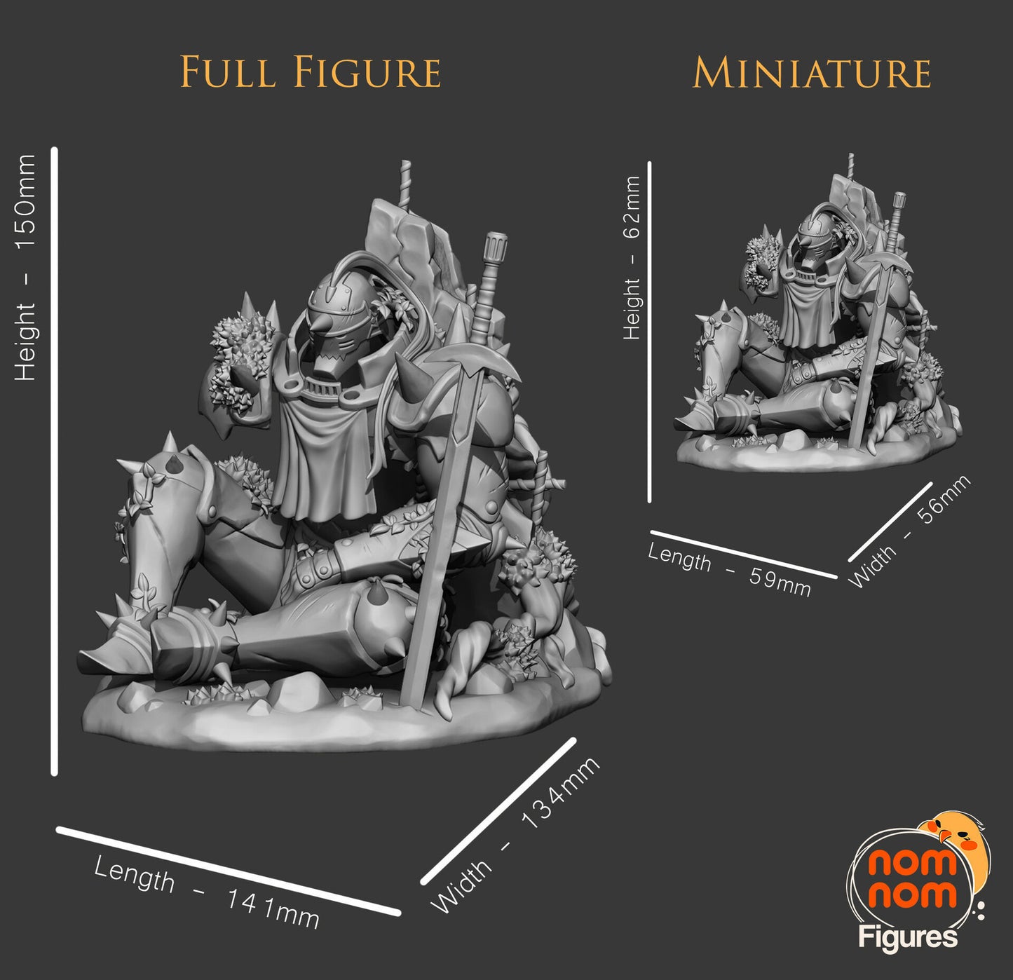 Alphonse - Fullmetal Alchemist 3D Printed Fanmade Model by Nomnom Figures